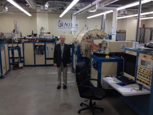Control center on the right and carbon detectors on the left at Accium Biosciences.