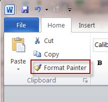 Format painter button